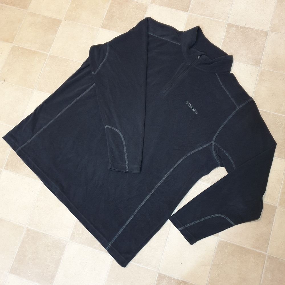 Columbia Men's Lightweight Fleece Pullover Jacket Dark Grey 1/4 zip XXL New wtag